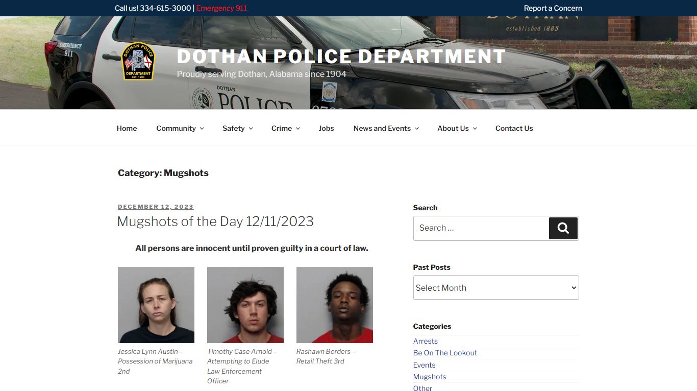 Mugshots – Dothan Police Department