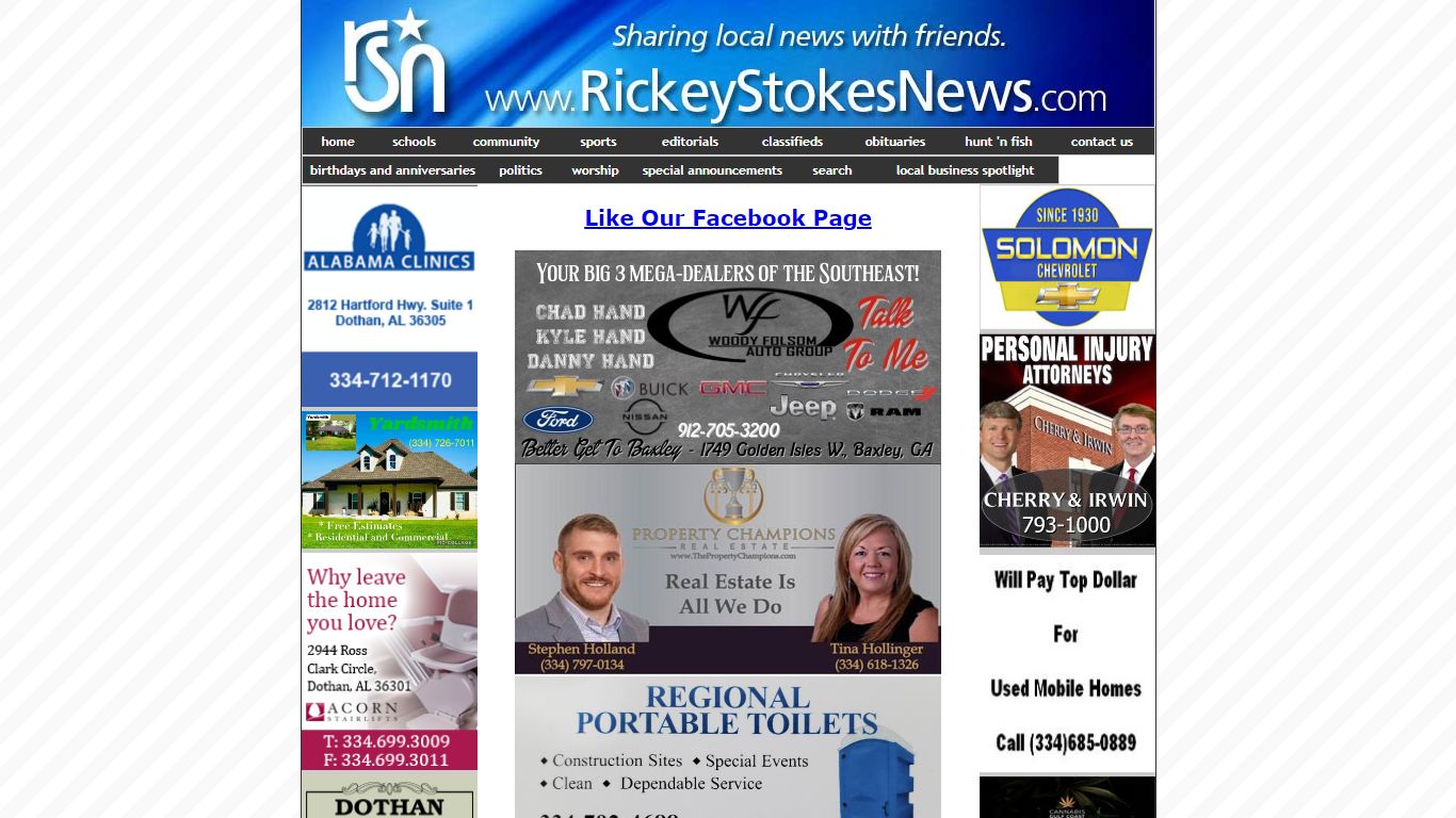 Welcome To RickeyStokesNews.com! :: Sharing Local News With Friends