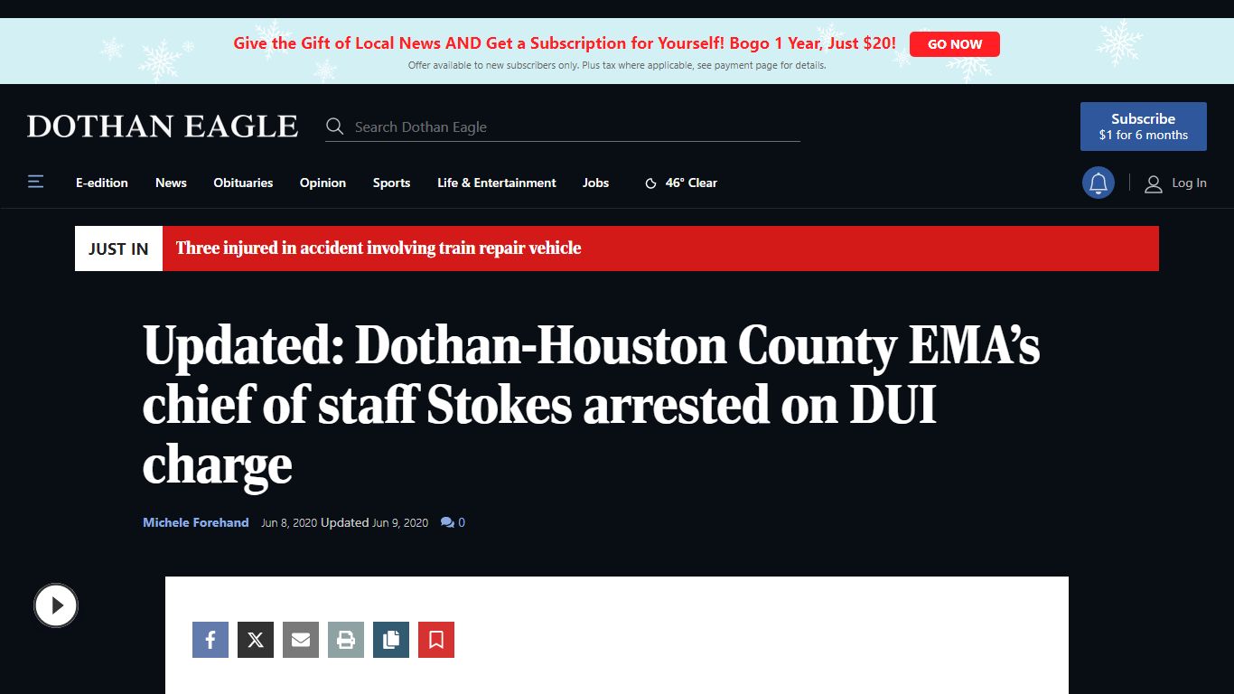 Updated: Dothan-Houston County EMA’s chief of staff Stokes arrested on ...